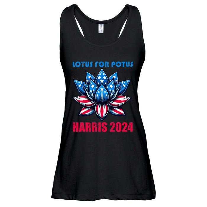 Lotus For Potus Harris 2024 Ladies Essential Flowy Tank