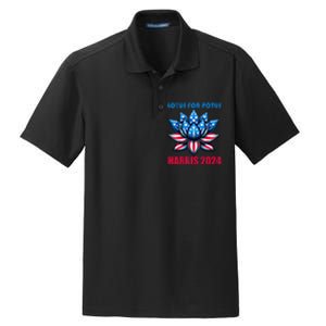 Lotus For Potus Harris 2024 Dry Zone Grid Polo