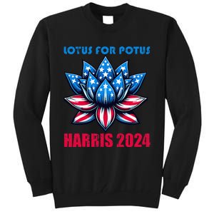 Lotus For Potus Harris 2024 Tall Sweatshirt