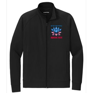 Lotus For Potus Harris 2024 Stretch Full-Zip Cadet Jacket