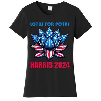 Lotus For Potus Harris 2024 Women's T-Shirt