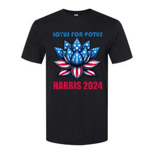 Lotus For Potus Harris 2024 Softstyle CVC T-Shirt