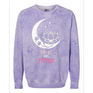 Lotus For Potus Kamala Harris 2024 President Trend Election Colorblast Crewneck Sweatshirt