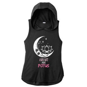 Lotus For Potus Kamala Harris 2024 President Trend Election Ladies PosiCharge Tri-Blend Wicking Draft Hoodie Tank