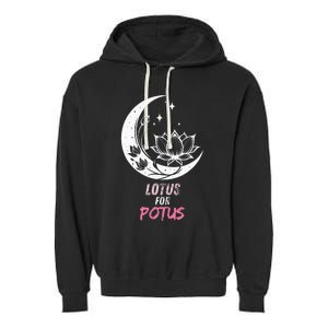 Lotus For Potus Kamala Harris 2024 President Trend Election Garment-Dyed Fleece Hoodie