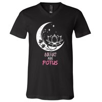 Lotus For Potus Kamala Harris 2024 President Trend Election V-Neck T-Shirt