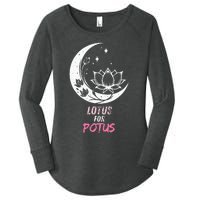 Lotus For Potus Kamala Harris 2024 President Trend Election Women's Perfect Tri Tunic Long Sleeve Shirt