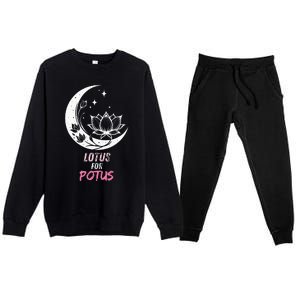 Lotus For Potus Kamala Harris 2024 President Trend Election Premium Crewneck Sweatsuit Set