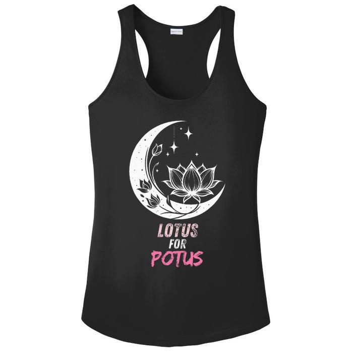 Lotus For Potus Kamala Harris 2024 President Trend Election Ladies PosiCharge Competitor Racerback Tank