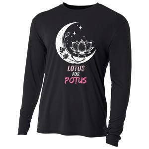 Lotus For Potus Kamala Harris 2024 President Trend Election Cooling Performance Long Sleeve Crew