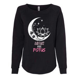 Lotus For Potus Kamala Harris 2024 President Trend Election Womens California Wash Sweatshirt