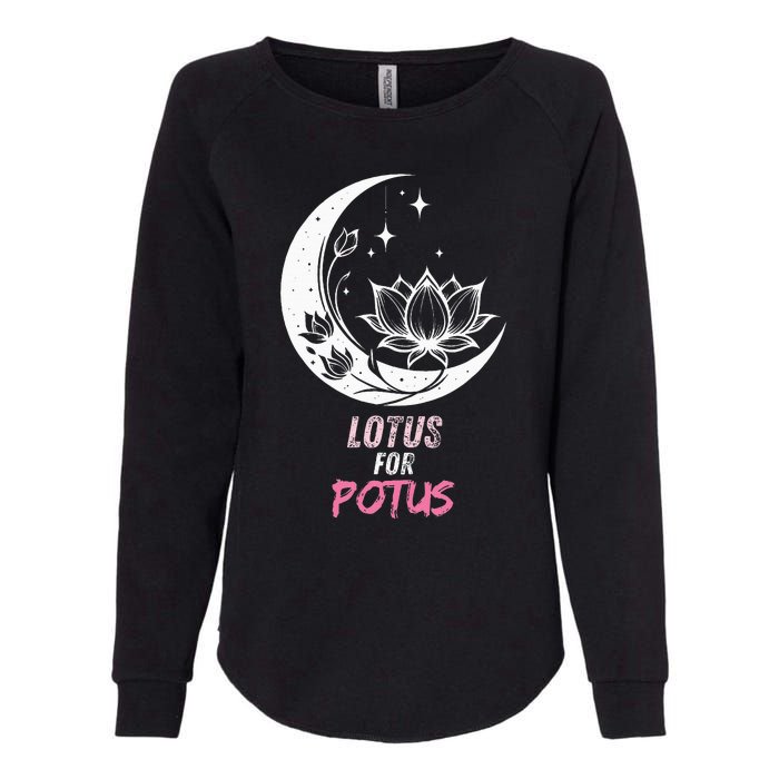 Lotus For Potus Kamala Harris 2024 President Trend Election Womens California Wash Sweatshirt