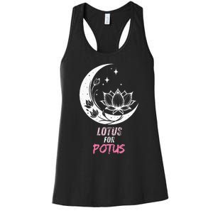 Lotus For Potus Kamala Harris 2024 President Trend Election Women's Racerback Tank