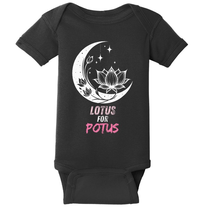 Lotus For Potus Kamala Harris 2024 President Trend Election Baby Bodysuit