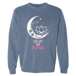 Lotus For Potus Kamala Harris 2024 President Trend Election Garment-Dyed Sweatshirt