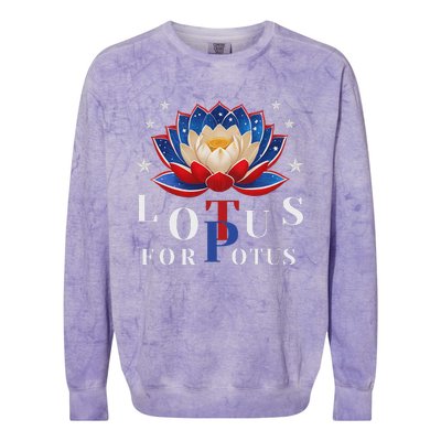 Lotus For Potus Kamala Harris 2024 President Trend Election Colorblast Crewneck Sweatshirt