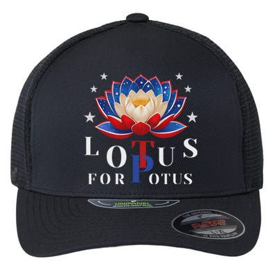 Lotus For Potus Kamala Harris 2024 President Trend Election Flexfit Unipanel Trucker Cap