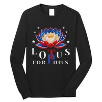 Lotus For Potus Kamala Harris 2024 President Trend Election Long Sleeve Shirt