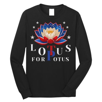 Lotus For Potus Kamala Harris 2024 President Trend Election Long Sleeve Shirt