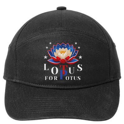 Lotus For Potus Kamala Harris 2024 President Trend Election 7-Panel Snapback Hat