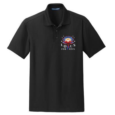 Lotus For Potus Kamala Harris 2024 President Trend Election Dry Zone Grid Polo