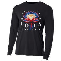 Lotus For Potus Kamala Harris 2024 President Trend Election Cooling Performance Long Sleeve Crew