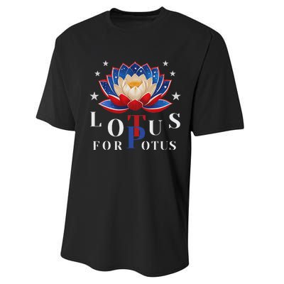 Lotus For Potus Kamala Harris 2024 President Trend Election Performance Sprint T-Shirt