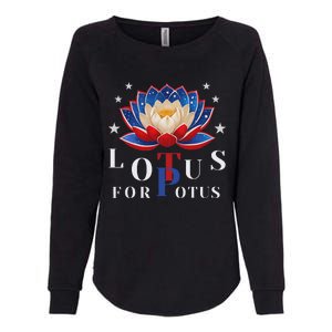 Lotus For Potus Kamala Harris 2024 President Trend Election Womens California Wash Sweatshirt