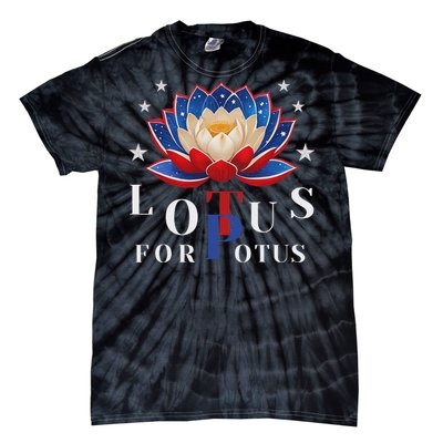 Lotus For Potus Kamala Harris 2024 President Trend Election Tie-Dye T-Shirt