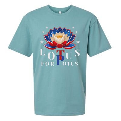 Lotus For Potus Kamala Harris 2024 President Trend Election Sueded Cloud Jersey T-Shirt