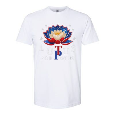 Lotus For Potus Kamala Harris 2024 President Trend Election Softstyle CVC T-Shirt