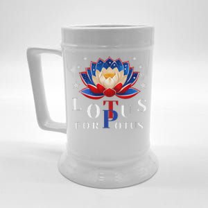 Lotus For Potus Kamala Harris 2024 President Trend Election Beer Stein