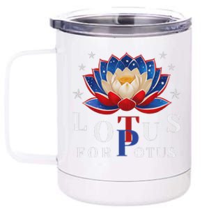 Lotus For Potus Kamala Harris 2024 President Trend Election 12 oz Stainless Steel Tumbler Cup