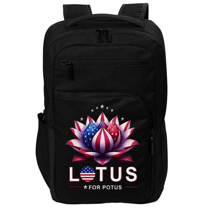 Lotus For Potus Kamala Harris 2024 President Trend Election Impact Tech Backpack