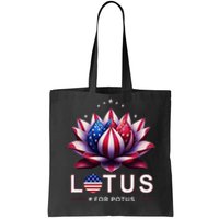 Lotus For Potus Kamala Harris 2024 President Trend Election Tote Bag