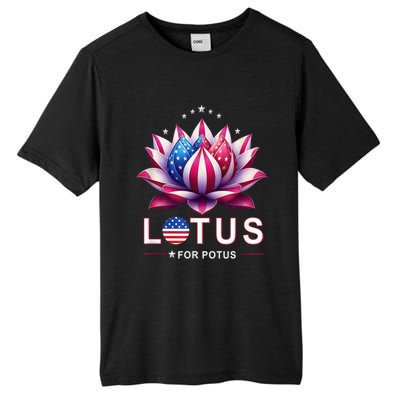 Lotus For Potus Kamala Harris 2024 President Trend Election Funny Gift Tall Fusion ChromaSoft Performance T-Shirt