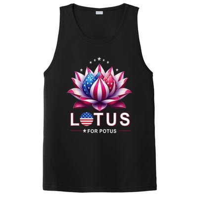 Lotus For Potus Kamala Harris 2024 President Trend Election Funny Gift PosiCharge Competitor Tank