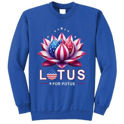 Lotus For Potus Kamala Harris 2024 President Trend Election Funny Gift Sweatshirt