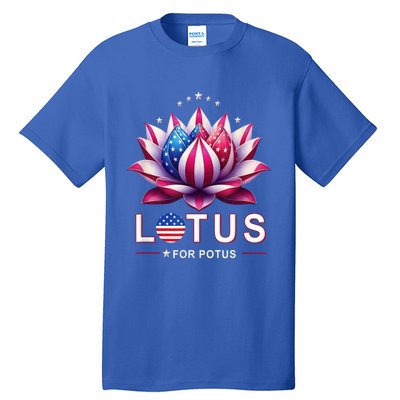 Lotus For Potus Kamala Harris 2024 President Trend Election Funny Gift Tall T-Shirt