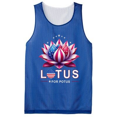 Lotus For Potus Kamala Harris 2024 President Trend Election Funny Gift Mesh Reversible Basketball Jersey Tank