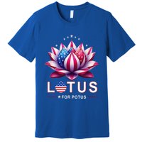 Lotus For Potus Kamala Harris 2024 President Trend Election Funny Gift Premium T-Shirt