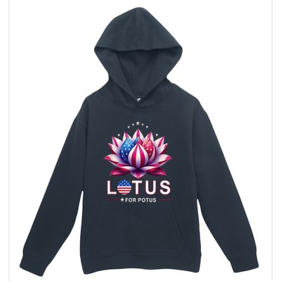 Lotus For Potus Kamala Harris 2024 President Trend Election Funny Gift Urban Pullover Hoodie