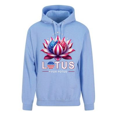 Lotus For Potus Kamala Harris 2024 President Trend Election Funny Gift Unisex Surf Hoodie