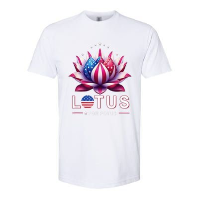 Lotus For Potus Kamala Harris 2024 President Trend Election Funny Gift Softstyle CVC T-Shirt