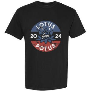 Lotus For Potus Kamala Harris 2024 Presidential Campaign Garment-Dyed Heavyweight T-Shirt