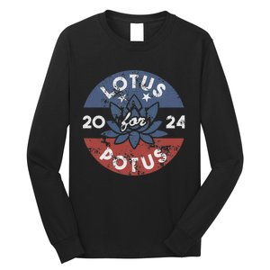 Lotus For Potus Kamala Harris 2024 Presidential Campaign Long Sleeve Shirt