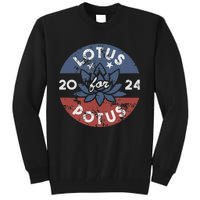 Lotus For Potus Kamala Harris 2024 Presidential Campaign Tall Sweatshirt