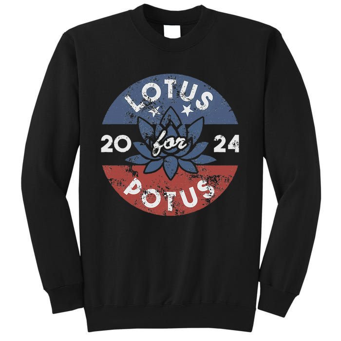 Lotus For Potus Kamala Harris 2024 Presidential Campaign Tall Sweatshirt