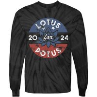 Lotus For Potus Kamala Harris 2024 Presidential Campaign Tie-Dye Long Sleeve Shirt