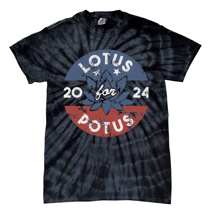 Lotus For Potus Kamala Harris 2024 Presidential Campaign Tie-Dye T-Shirt